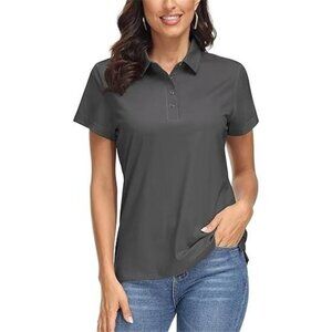 NEW- MAGCOMSEN UPF 50+ Grey Polo Shirt- Women's M